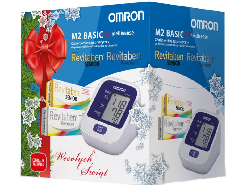 Zestaw świąteczny: Omron M2 Basic + Revitaben Senior + Revitaben Premium